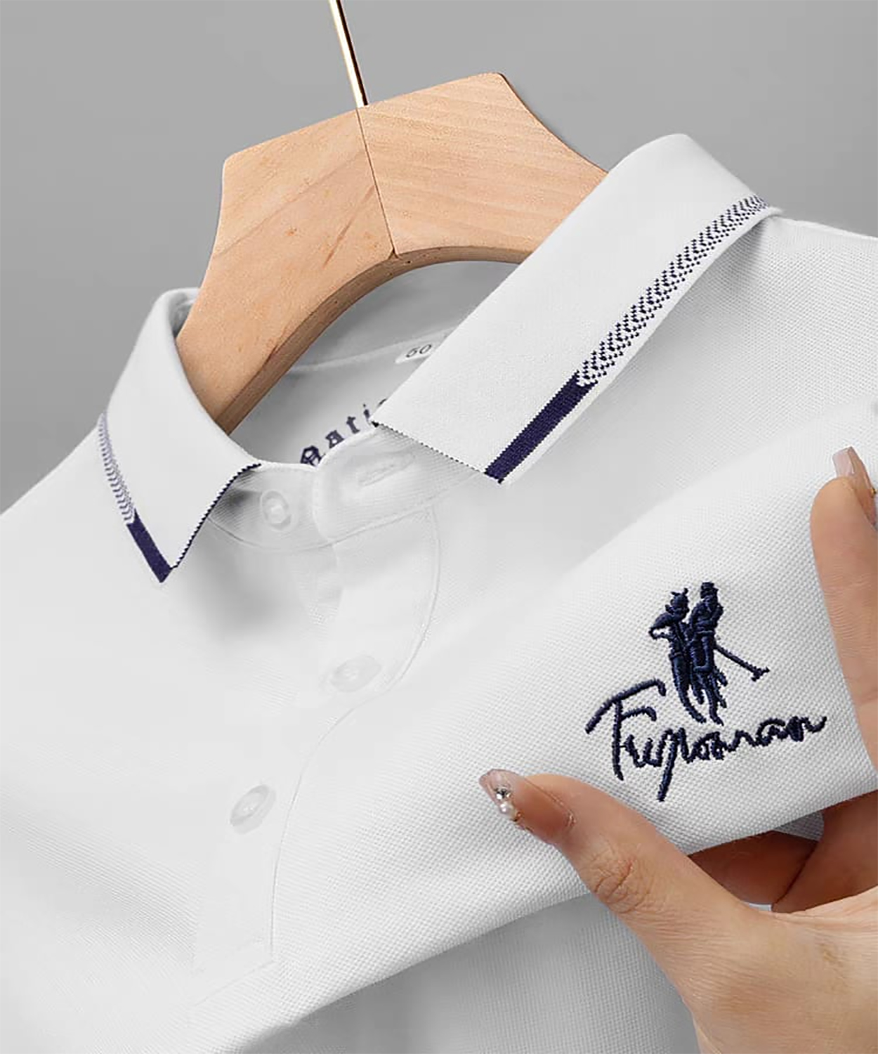 100% Knitting Dying PK Cotton Polo Shirt [Us Polo White]